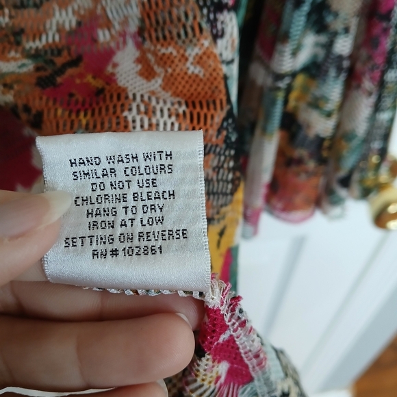 Dor Dor Couture | Mesh Knitting Bell Sleeve Boho Tunic Top Swim Coverup - Picture 7 of 9